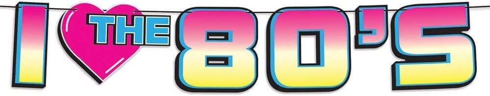 I Love The 80's Letter Banner- 1 pc.