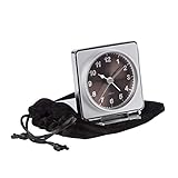  Atlanta Reisewecker Klappbar Analog Quarz Metallgehäuse Klappwecker Braun 1116-3