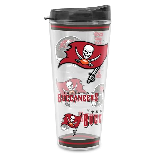 Image of Rico Industries NFL Football Tampa Bay Buccaneers Double Wall 20oz Tritan Tumbler