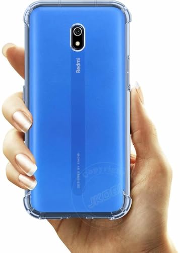 Image of BOXXO Flexible Back Cover for Mi Redmi 8A | Back Cover Transparent Clear Shockproof Case Four Corner Protection | Slim Protective Mobile Phone Cover for Mi Redmi 8A