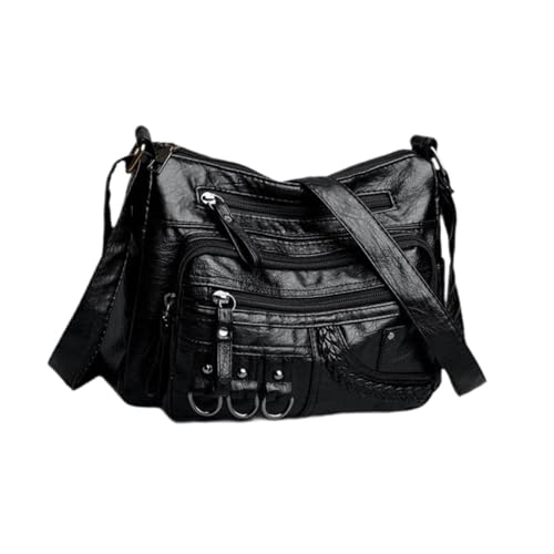 Image of VELURA SYDL Women Shoulder Bag Soft PU Leather Crossbody Bag Pouch for Gifts Summer Work Black|1 Women Shoulder Bag|Clothing, Shoes & Accessories
