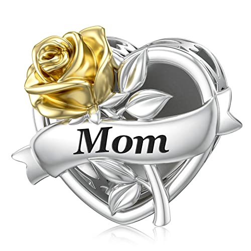 Abalorio familiar de plata para mamá y hermana compatible con pulseras de abalorios