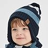 Monimo Bonnet d'hiver en tricot pour bébé avec cache-oreilles et doublure en polaire épaisse pour enfants, A - Greystar., 6-10 ans