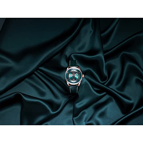 Citizen Eco-Drive Men's Marvel Villians Loki Rose Gold Stainless Steel Case Watch with Deep Green Crocodile Textured Leather Strap, 45mm (Model: AW1363-06W)