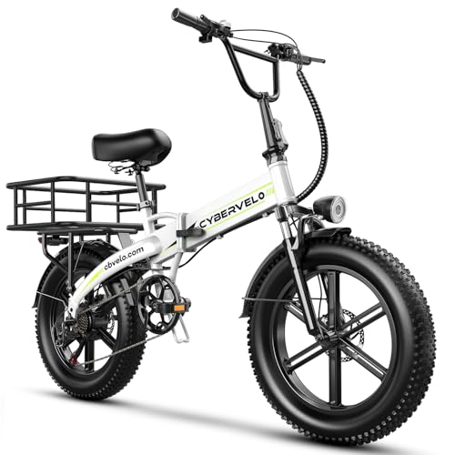 Image of 1000W Folding Electric Bike, 48V 20.8AH Large Removable Battery E-Bike, 30+MPH, 80 Miles Max Range, 20 inch Fat Tire Electric Bike for Adults, Adult Electric Bicycles for Commute