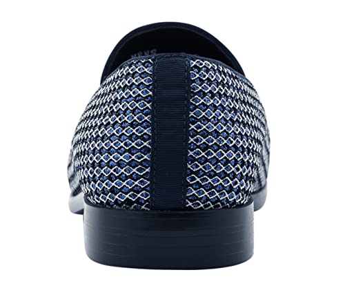 Image of Amali Men's Embellished Velvet Tuxedo Loafers, Smoking Slippers