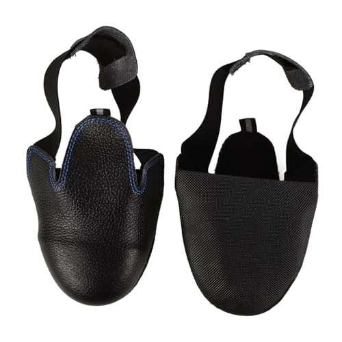 Couvre-chaussures pour travailleur en peau de vache noir réutilisables
