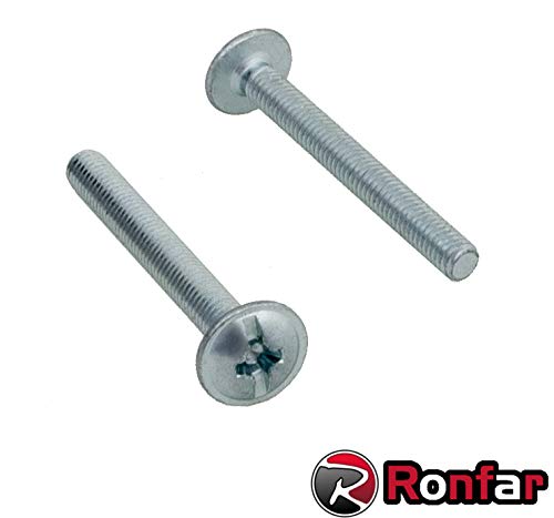 Preisvergleich Produktbild RONFAR Möbelgriffschrauben Combi Pozi Drive (PZ) Griffschrauben für Möbel Schubladenschrank Knob Küche Badezimmer M4 x 25mm 100 Stück
