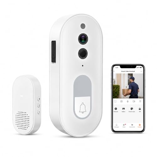 WiFi Video Doorbell Camera Chime, Motion Detection & 2-Way