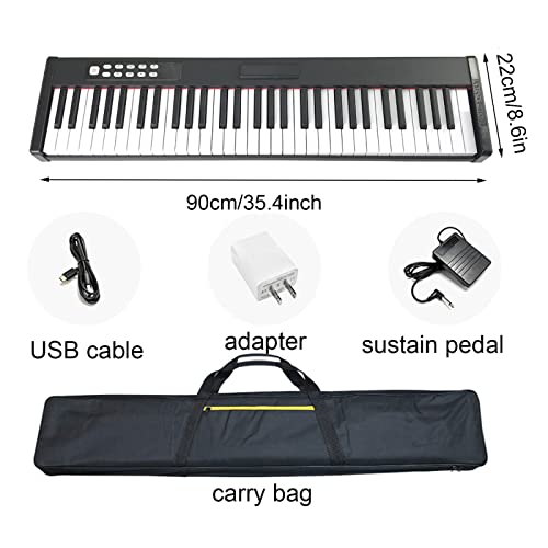 Piano numérique pleine grandeur à 88 touches, clavier électrique portable, haut-parleur intégré, connexion Bluetooth MIDI, pédale de maintien, sac de transport for tous les niveaux d’expérience. - Les Beatles, Paul McCartney, John Lennon, RIngo Starr, George Harrison Piano numérique pleine grandeur à 88 touches, clavier électrique portable, haut-parleur intégré, connexion Bluetooth MIDI, pédale de maintien, sac de transport for tous les niveaux d'expérience. – Image 8