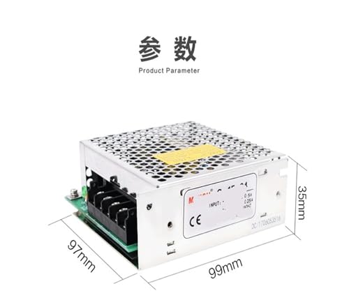 Transformateur S-15W-24/12V à découpage compact avec sortie DC 5V 3A stable - 2