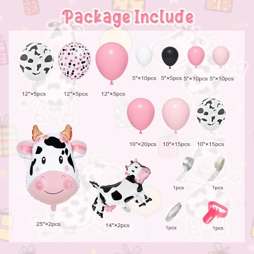 Save 37% on Pink Cow Party Decorations - Balloon Garland Kit - Image 2