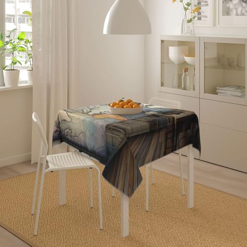 Nappe de table carrée 1,8m Steampunk idéale repas extérieur - 6