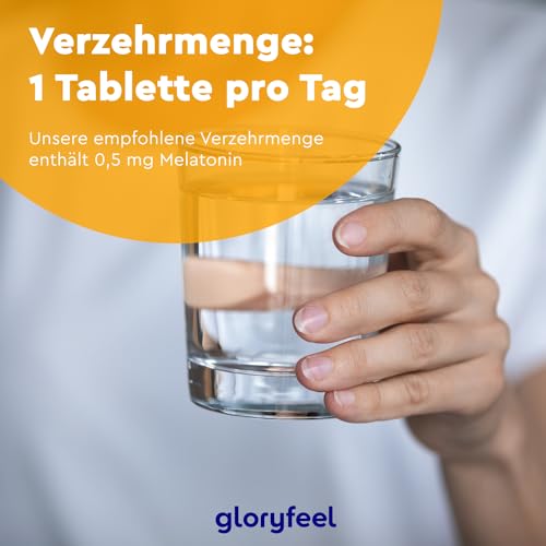 Melatonin Gloryfeel hochdosiert – 400 Tabletten mit 0,5 mg Melatonin