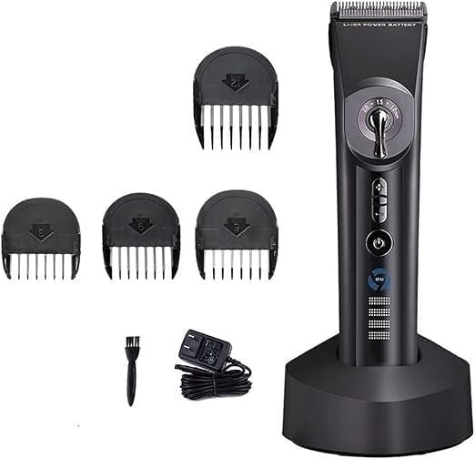 Tagliacapelli for Uomo, tagliacapelli for Uomo, Taglio Professionale dei Capelli con Display LCD, tagliacapelli Silenzioso Senza Fili for barbieri, 4 pettini Guida e 3 velocità