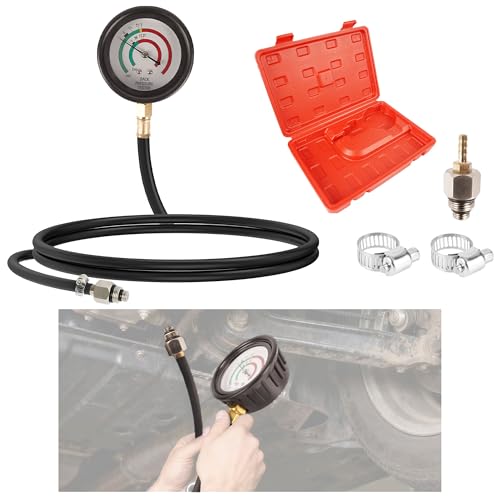 ZNZMAIO Exhaust Back Pressure Tester Kit,Automotive Diesel Engine Diagnostic Tool 7 ft High Temp Hose for Accurate Pressure Testing