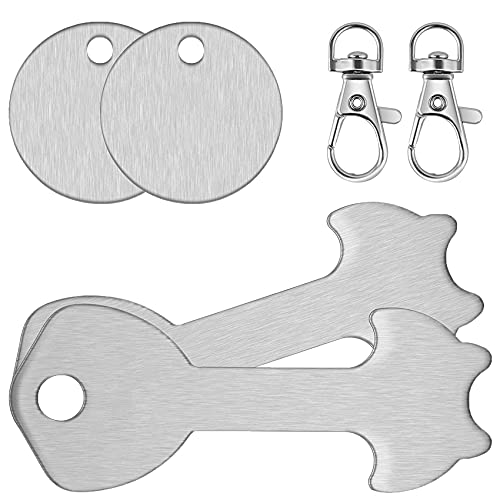 JeoPoom Clé en Forme de Jeton pour Caddie[2 Pièces], Panier d'Achat Amovible Porte-Clés pour Chariot en Acier Inoxydable, libère Les Chariots sans Pièce ni Jeton, et sans Rester dans l'appareil