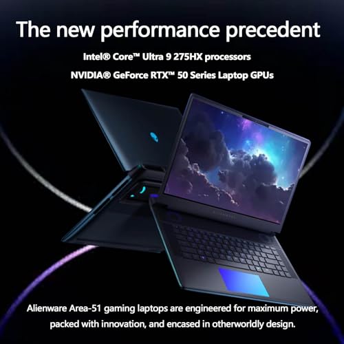 Image of Dell Alienware 16 Area-51 Gaming Laptop • Intel Ultra 9 275HX • NVIDIA GeForce RTX 5080(16 GB GDDR7) • 16.0 inch QHD+ 240Hz Display • 4K Camera • Backlit KB • Win 11 Pro • WiFi 7 • 32GB DDR5 • 2TB SSD