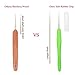 Dreadlock Crochet Hook 0.5mm 0.75mm Steel Crochet Hooks Dreads Tool Locs Dreadlock Crochet Needle Braid - Soft Rubber Grip