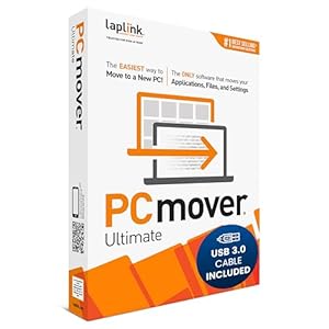 Laplink PCmover Ultimate 11 – Migration of your Applications, Files, and Settings from an Old PC to a New PC – Data Transfer Software – With Optional Super Speed USB 3.0 Transfer Cable – 1 License