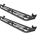 Running Board Nerf Bar Side Step Compatible with 2007-2018 Jeep Wrangler JK JKU Unlimited 4 Doors, Off-Road Heavy-Duty Steel Side Steps Plates Rock Sliders Rails, Two Stairs
