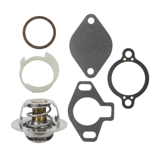 Thermostat Kit Compatible for Mercruiser 807252Q5 1987-UP for Sierra 18-3647 gaskets Sleeve for 4.3L 5.0L 5.7L 7.4L 8.2L 160Â° by MUNTICO