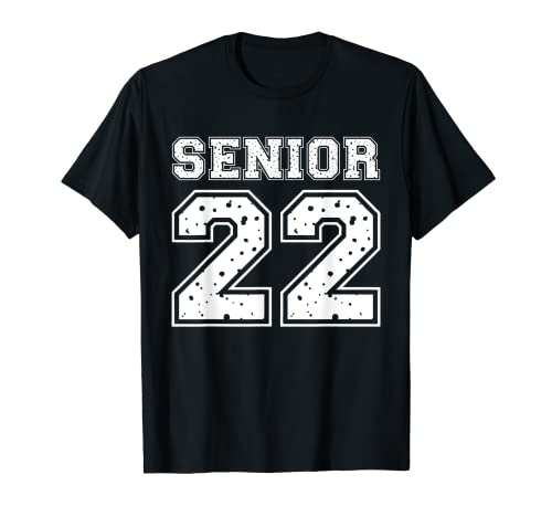 Clase de 2022 HS Senior Graduación Jersey Número Estilo Camiseta