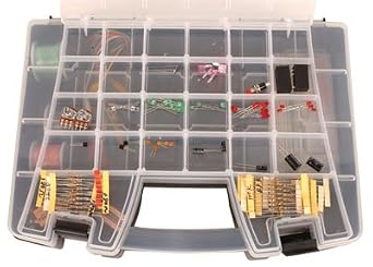 JAMECO VALUEPRO - DELUXE1 Jameco Valuepro Deluxe Electronics Kit with 219 Pieces Including Resistors, Transistors, Switches, LEDs and Wire Potentiometers