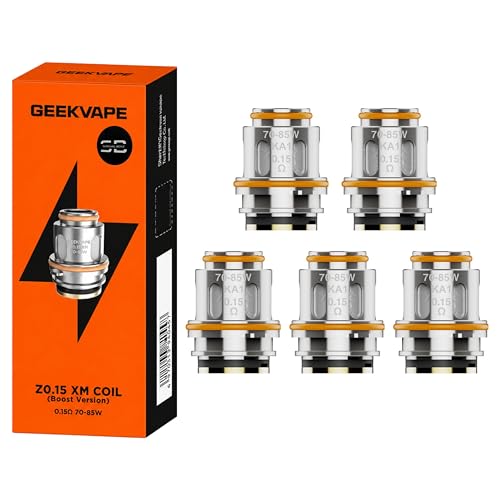 Geekvape Z Series Coil XM [0.15 XM] - 5 Pack - Available in 0.15 0.2 0.4 - Compatible with Geekvape Mini 5 M100 T200 S100 Solo III Legend III/5 Mods & Z Fil/2 Z Sub Ohm/5 Tanks - No Nicotine