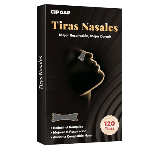120 Pcs Tiras Nasales Antironquidos, Nasal Strips Dormir, Nose Strips Deportivas, Tiras Nasales Anti Ronquidos Para Facilitar La RespiracióN Durante El SueñO Alivia (Negro)