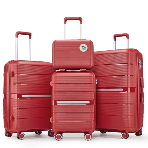 VAOZIURE 4-Piece Luggage Set for Stress-Free Travel, Lightweight and Impact-Resistant,