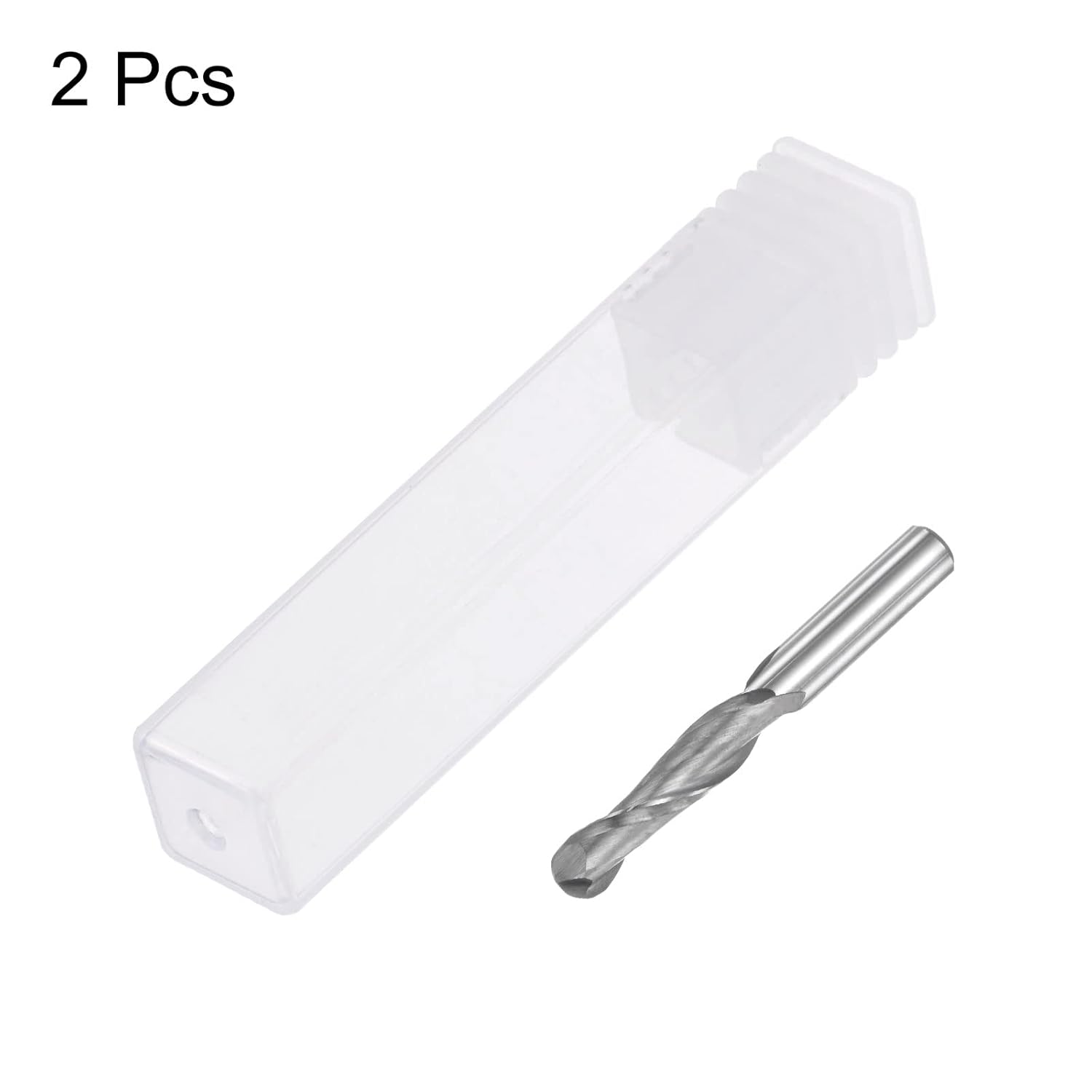 HARFINGTON 2pcs Ball Nose End Mill 6mm Diameter 25mm Cutting Length 6mm Shank High Speed Steel 2 Flutes Spiral Upcut CNC Router Bits