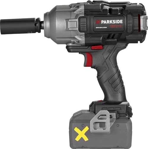 Llave de impacto inalámbrica PARKSIDE PERFORMANCE PASSP 20- Li X20V, máx. 1898 Nm, hasta M33, 1/2(en maletín de transporte, sin batería ni cargador)