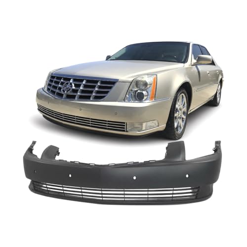 Image of FitParts Compatible with Cadillac DTS 2006-2011 Front Bumper Cover W /Parking Holes. Primed, New 20823614 GM1000813