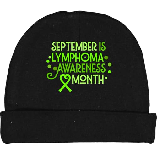 inktastic Lymphoma Awareness- Lime Ribbon Over Sunrise Baby Beanie Hat