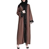 ❤️angestellte: o-neck--- ☛Muslim Swimwear Modest Beachwear Bescheidene Badebekleidung Burkini Kurzer Badeanzug Surfing Suit Frauen Kimono Vorne Offene Spitze Jilbab Maxi Lose Robe Casual Abendkleid Kaftan Kleid Maxikleid Lange ÄRmel Kimono Muslime Strickjacke Kleid Männer Thobe mit Langen Ärmeln Arabisch Muslim Wear Kalb Länge