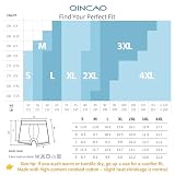 QINCAO Boxer Shorts Mens 6 Pack, No Itchy Labels, Cotton Underwear Retro Trunks, Underwear Gift Set - 6