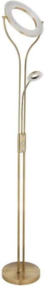 Mother and Child LED Floor Lamp Light Energy Efficient Dimmable 18w/5w Adjustable Floor Lamp in Antique Brass Finish