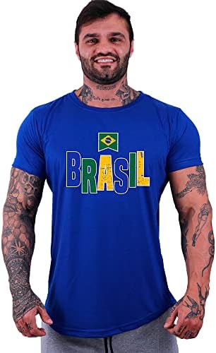 Camiseta Masculina LongLine MXD Conceito Slim Brasil Número 10 Ba...