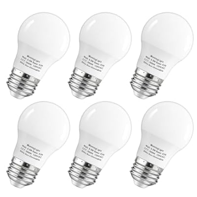 MorningLight A15 LED Bulb, 60Watt Equivalent, 3000K Soft White, 6.5W 600 Lumens, E26 Base, Non-Dimmable, ETL Listed, A15 6.5W LED Bulb for Ceiling Fan, Modern & Rustic Lighting Fixtures, 6-Pack