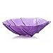 Plaque de fruits en verre feuilles texture 34cm Plaque de fruits et salade grande taille grande capacité (Couleur : Violet)
