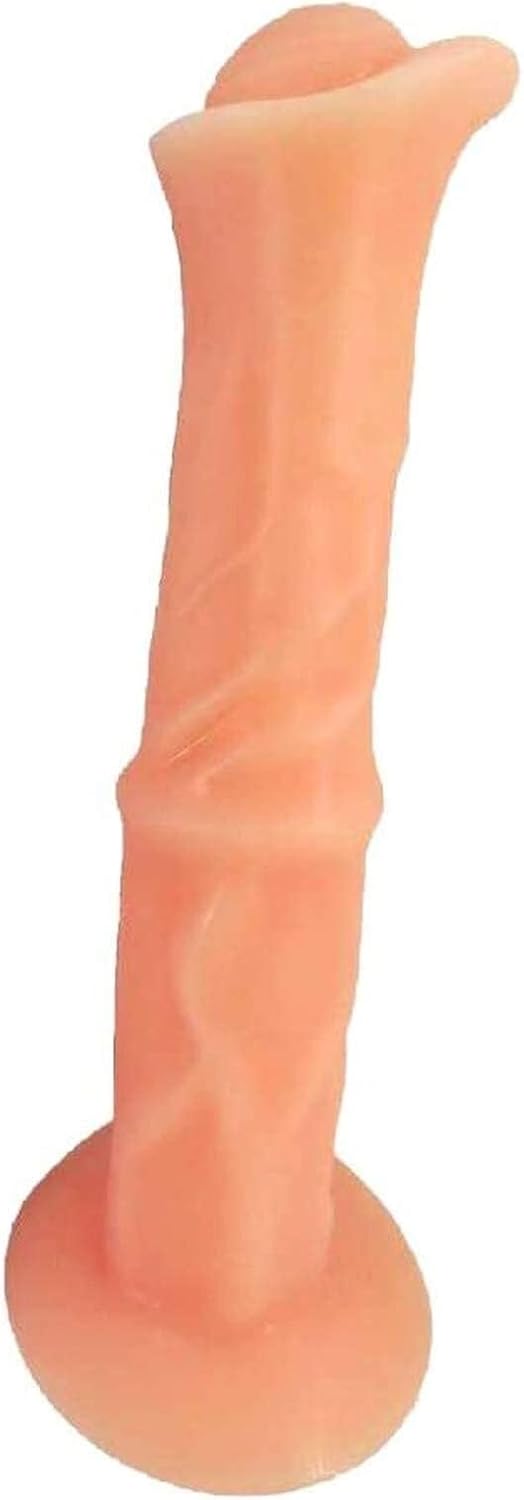 35cm Extra Long Animal Dildo Horse Dildo with Suction Cup G-Spot Anal Stimulator Animal Penis Realistic Dildos Sex Toys for Womens(Flesh)