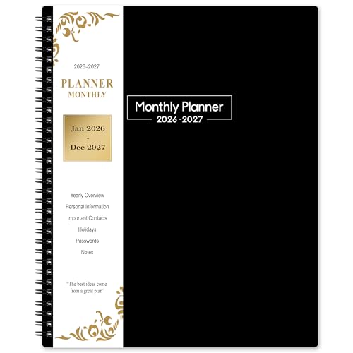 2026-2027 Monthly Planner - Monthly Planner from January 2026 to December 2027, 2026-2027 Planners 8.5'' x 11'', 24 Tabs, Inner Pocket