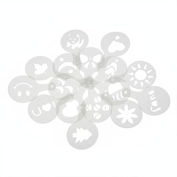32-Piece Creative Baking & Coffee Latte Art Dusting Mold Set Diverse Patterns, Effortlessly Create Professional-Grade Dessert & Coffee Decorations