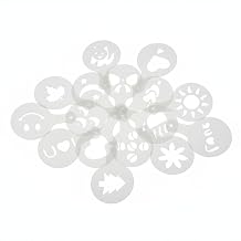 32-Piece Creative Baking & Coffee Latte Art Dusting Mold Set Diverse Patterns, Effortlessly Create Professional-Grade Dessert & Coffee Decorations