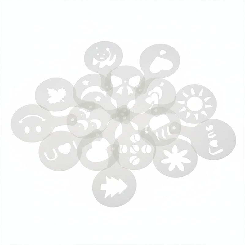 32-Piece Creative Baking & Coffee Latte Art Dusting Mold Set Diverse Patterns Effortlessly Create Professional-Grade Dessert & Coffee Decorations