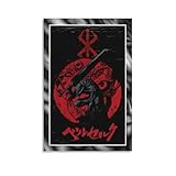 WYYRAB Póster de anime Berserk para decoración de pared, lienzo impermeable, impresión de alta definición, adecuado para dormitorio, sala de estar, cafetería, decoración sin marco, 30 x 45 cm