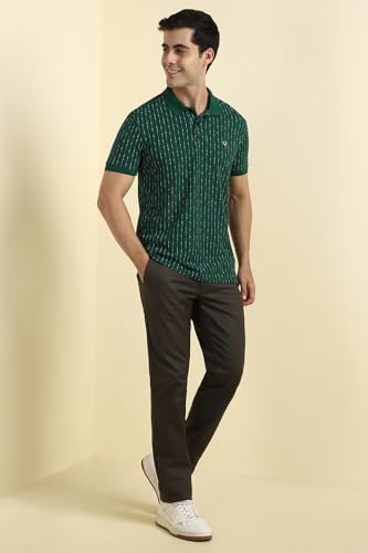 Image of Allen Solly Men's Polo T-Shirt | All-Over Print | Regular Fit | Cotton Comfort Feel | Smart Casual Wear