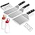 10PCS Griddle Accessories Kit, Joyfair Stainless Steel Flat Top Grill Accessory Set, Barbecue Tools Set with Metal Spatula Turner Scraper, Great for Outdoor Grilling Camping Cooking, Dishwasher Safe