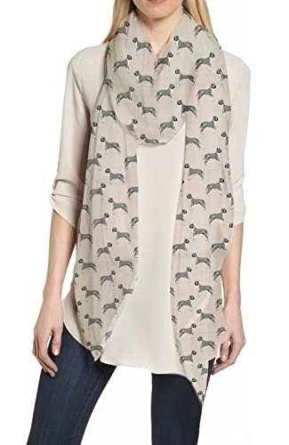 American Staffordshire Terrier Dog Print Women's Scarf Shawl Wrap Lightweight